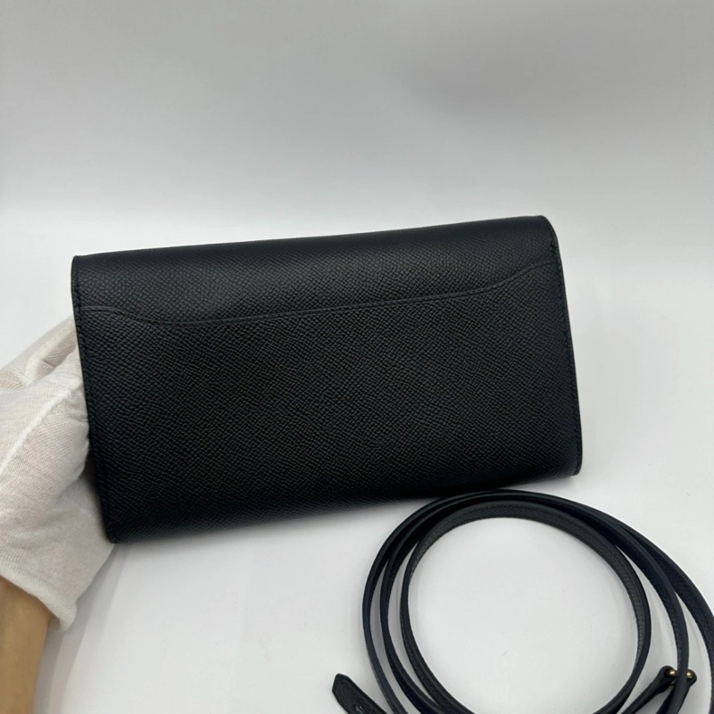 Hermes constance 康康to go 斜挎包，epsom皮黑金，尺寸：20.5cm×12cm×3.5cm ，B刻-1
