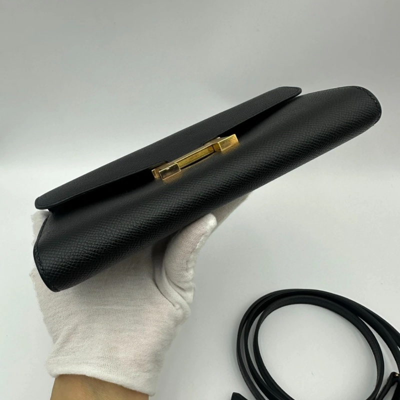 Hermes constance 康康to go 斜挎包，epsom皮黑金，尺寸：20.5cm×12cm×3.5cm ，B刻-2