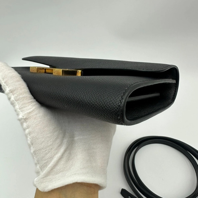 Hermes constance 康康to go 斜挎包，epsom皮黑金，尺寸：20.5cm×12cm×3.5cm ，B刻-5