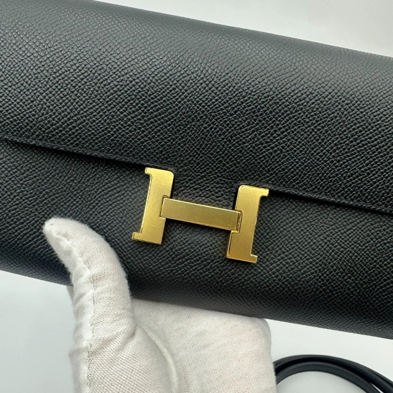 Hermes constance 康康to go 斜挎包，epsom皮黑金，尺寸：20.5cm×12cm×3.5cm ，B刻-12