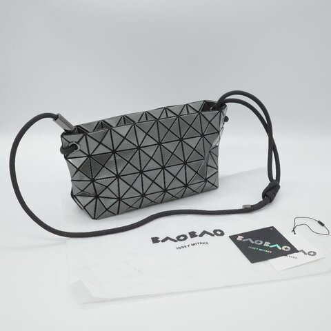 Issey Miyake 三宅一生 Bao Bao Loop 灰色 槍灰色 金屬 黑色繩帶 肩背包
