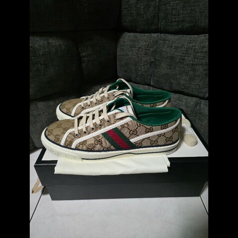 [全新]Gucci 經典老花休閒鞋 8+