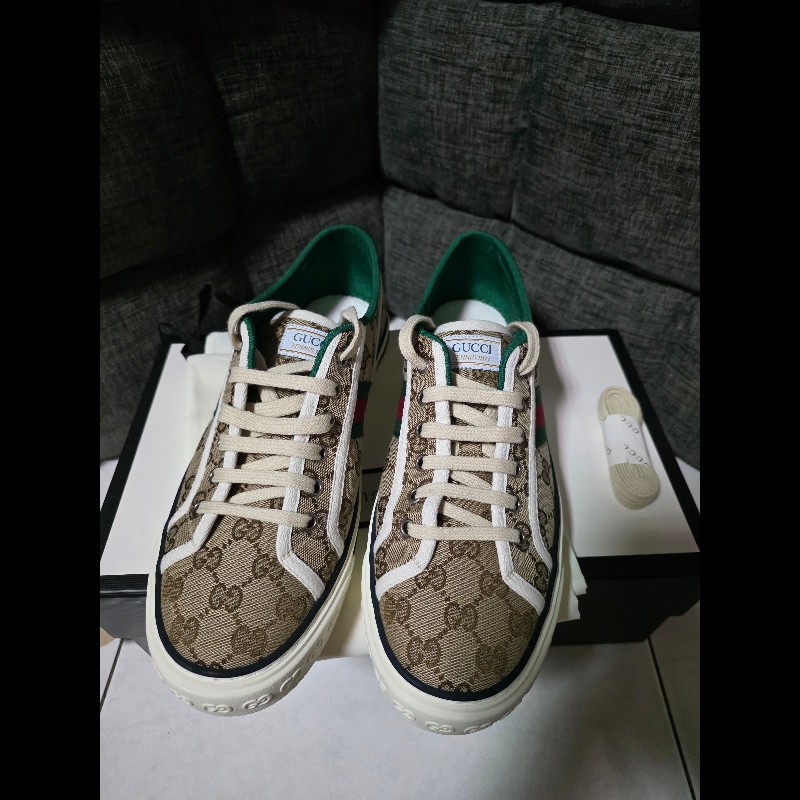 [全新]Gucci 經典老花休閒鞋 8+-1