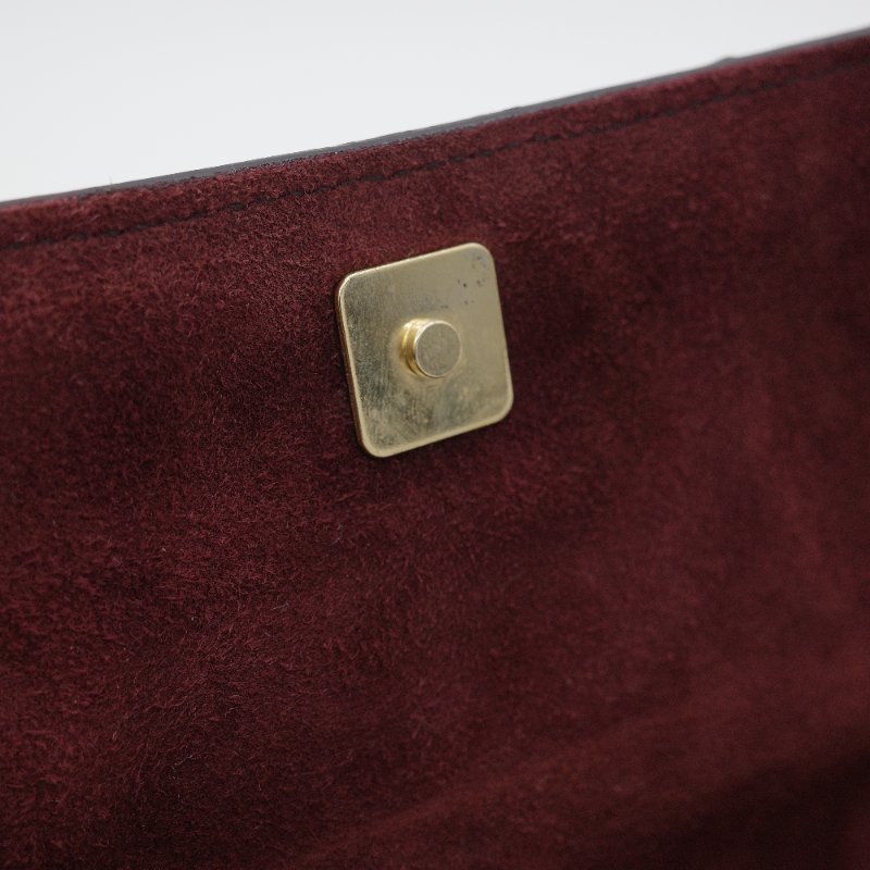 Gucci古馳 Horsebit 1955 馬鞍包 復古棕紅色 麂皮 酒鉚釘 馬銜扣 手拿包 鏈帶包-13