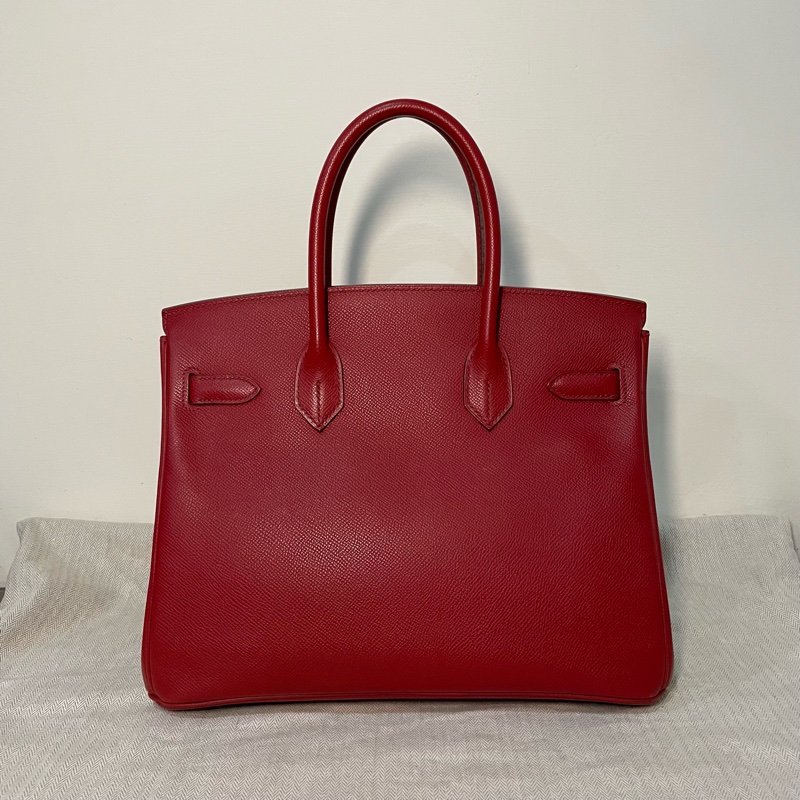 Hermes 愛馬仕 Birkin 30 紅色 epsom皮革 框M刻-1