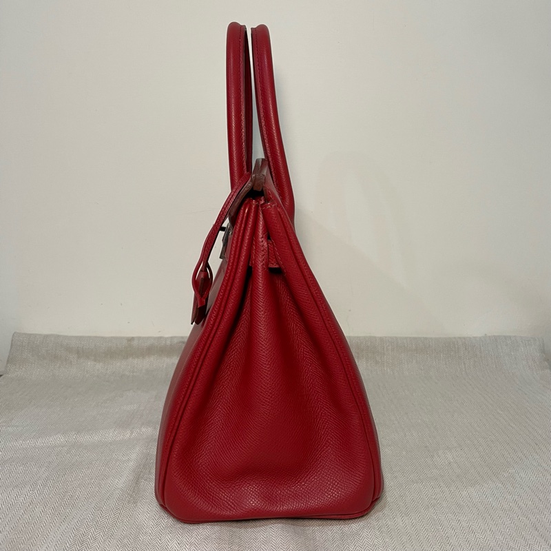 Hermes 愛馬仕 Birkin 30 紅色 epsom皮革 框M刻-3