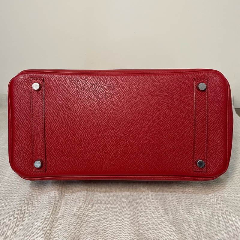 Hermes 愛馬仕 Birkin 30 紅色 epsom皮革 框M刻-4