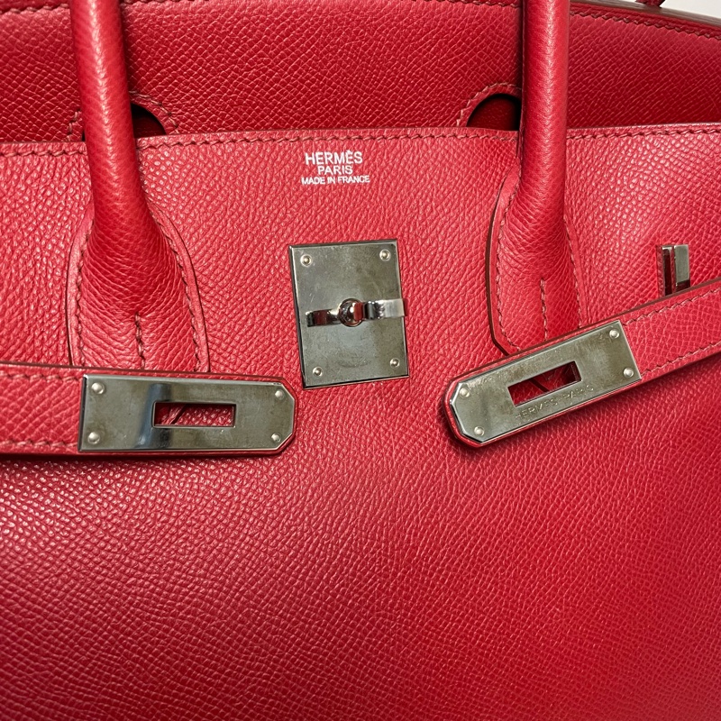 Hermes 愛馬仕 Birkin 30 紅色 epsom皮革 框M刻-5