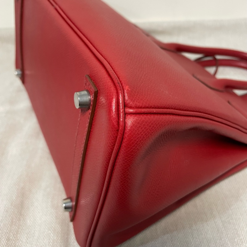Hermes 愛馬仕 Birkin 30 紅色 epsom皮革 框M刻-7