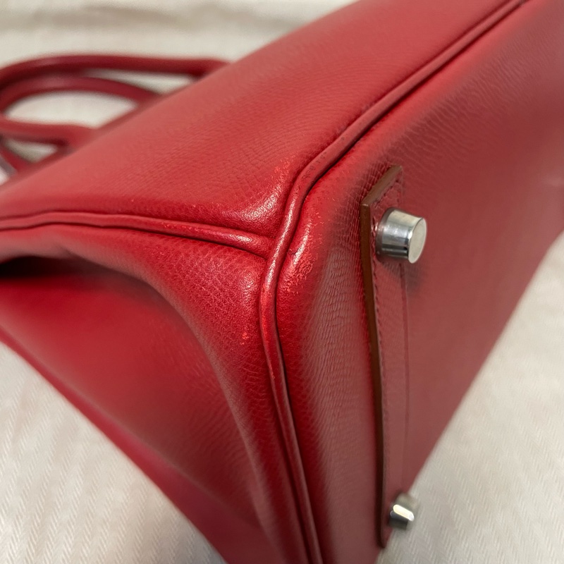 Hermes 愛馬仕 Birkin 30 紅色 epsom皮革 框M刻-8