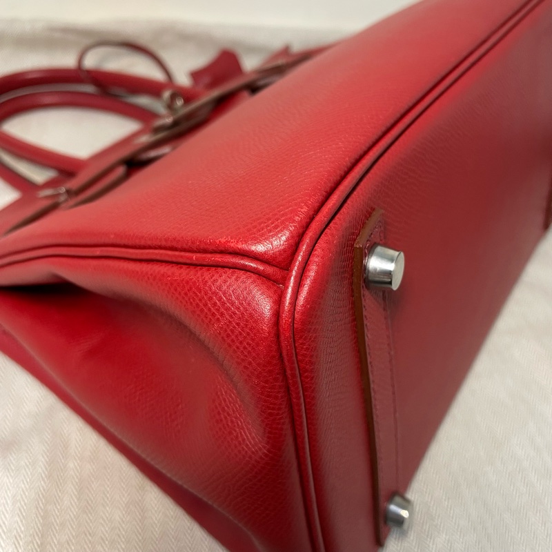 Hermes 愛馬仕 Birkin 30 紅色 epsom皮革 框M刻-9