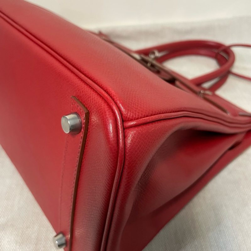 Hermes 愛馬仕 Birkin 30 紅色 epsom皮革 框M刻-10