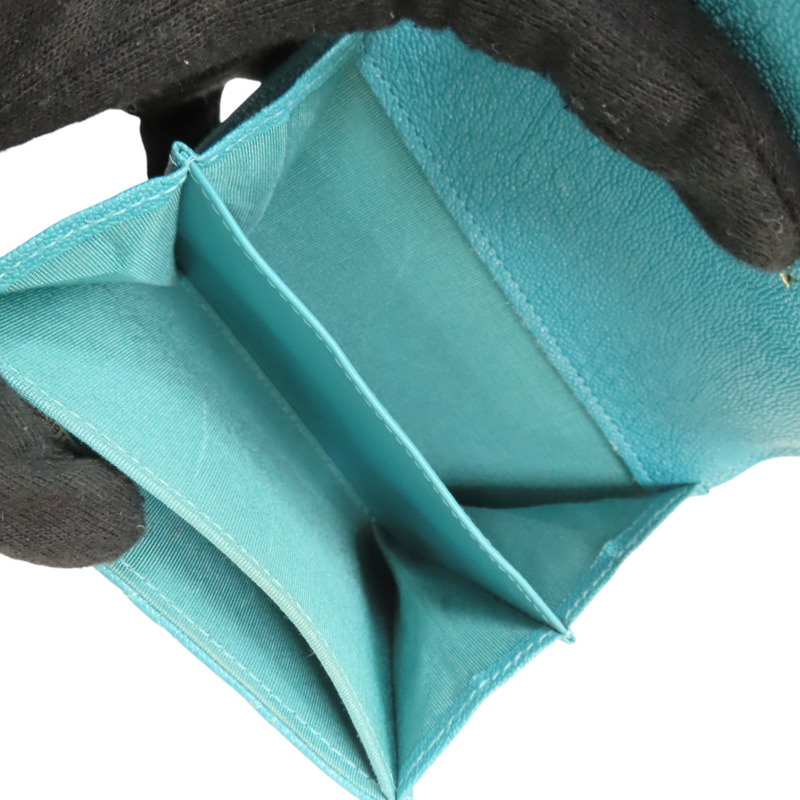 綠色 荔枝紋牛皮 BOY 扣式短夾【CHANEL 香奈兒】-4