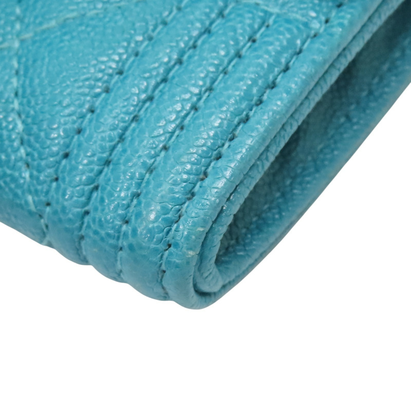 綠色 荔枝紋牛皮 BOY 扣式短夾【CHANEL 香奈兒】-15