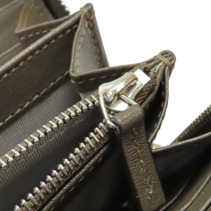 棕色 牛皮 拉鍊長夾 760312【GUCCI 古馳】 760312-8