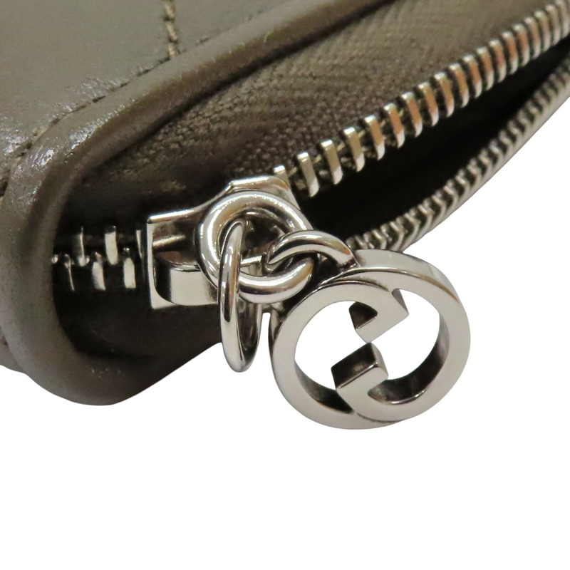 棕色 牛皮 拉鍊長夾 760312【GUCCI 古馳】 760312-9