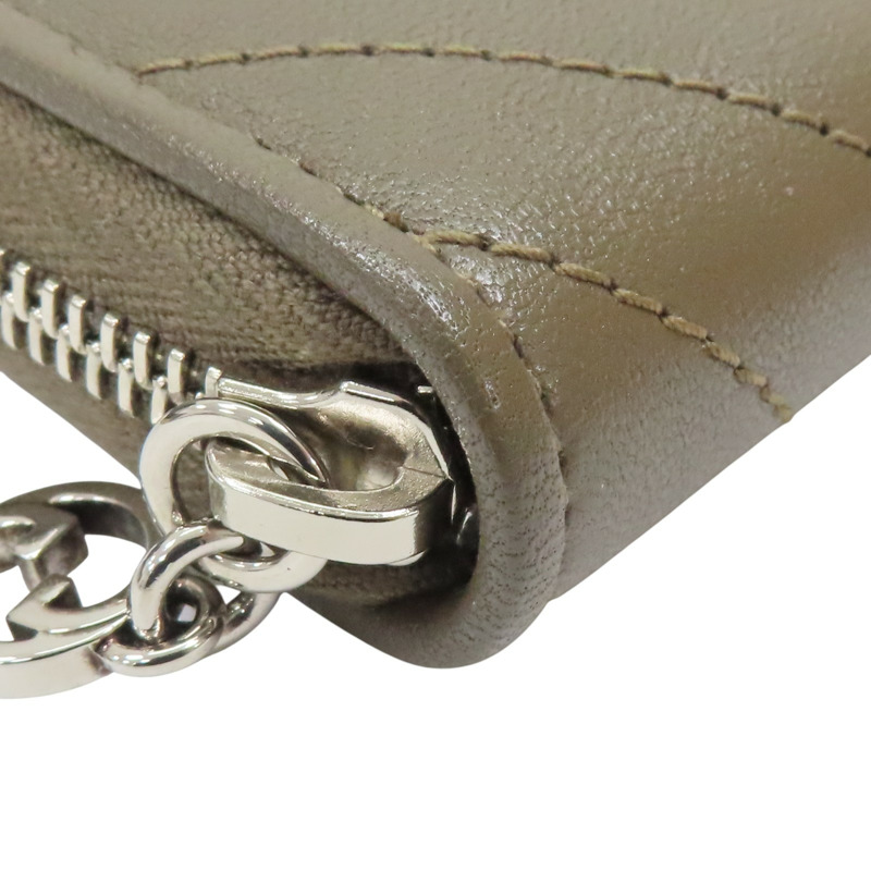 棕色 牛皮 拉鍊長夾 760312【GUCCI 古馳】 760312-11