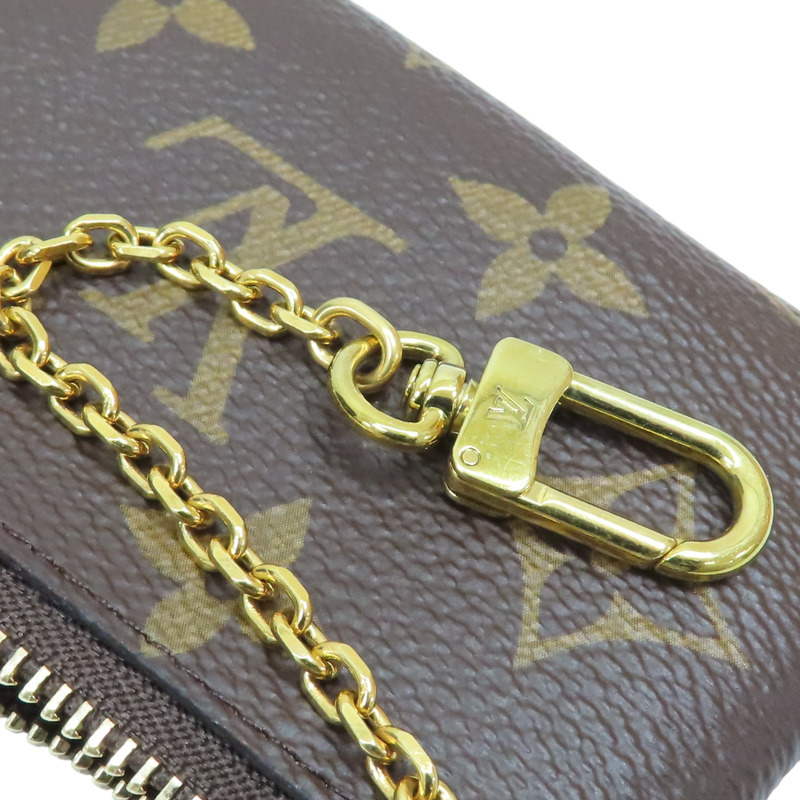 棕色 原花帆布 Pochette Cle 零錢包 M62650【LOUIS VUITTON LV 路易威登】 M62650-6