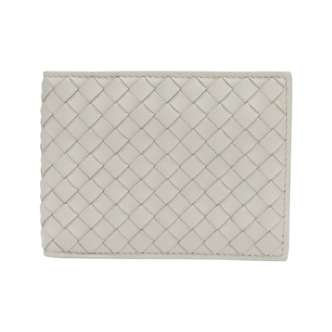 米色 編織羊皮 短夾【BOTTEGA VENETA 寶緹嘉】