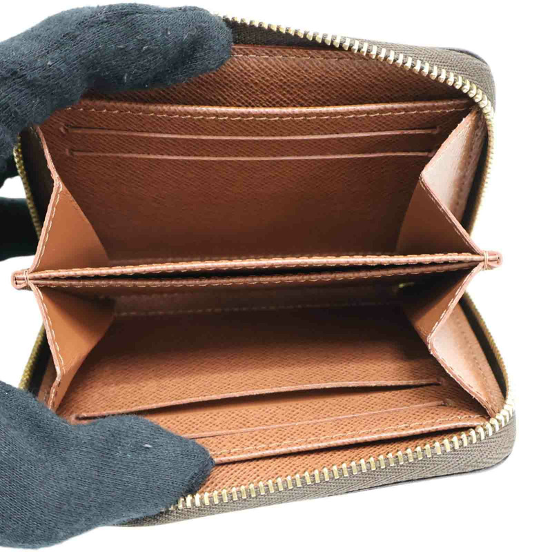 棕色 原花帆布 拉鍊 零錢包 M60067【LOUIS VUITTON LV 路易威登】 M60067-4