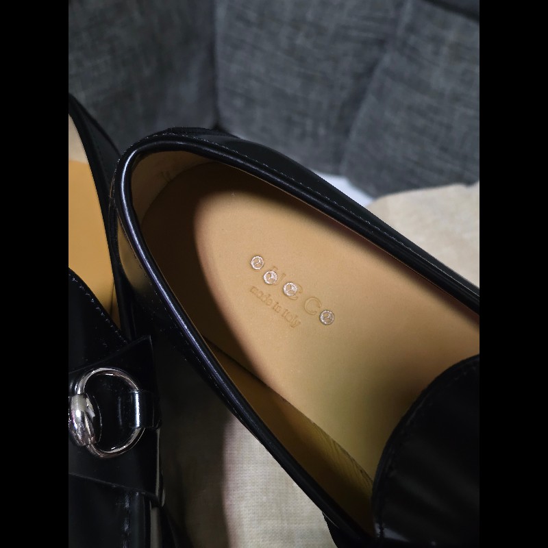 [全新]Gucci 經典馬銜扣厚底樂福鞋 35+-3