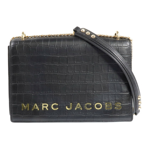 MARC BY MARC JACOBS 牛皮皮革Chain Shoulder Bag金扣鏈帶肩背袋
