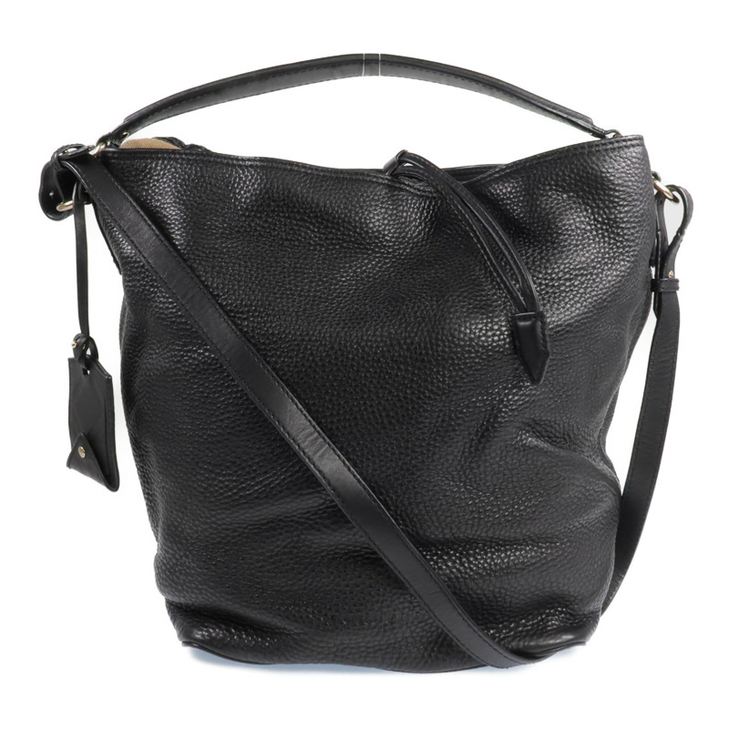 BURBERRY 牛皮皮革Ashby Leather Hobo金扣手挽肩背兩用袋-0