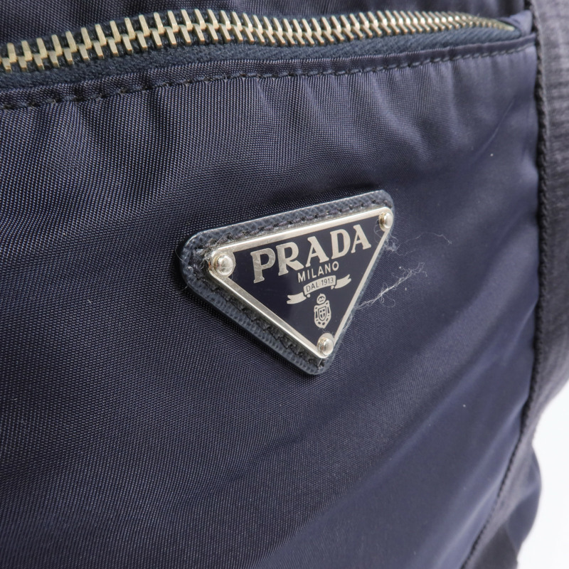 PRADA 尼龍Sholder Bag銀扣肩背袋-8