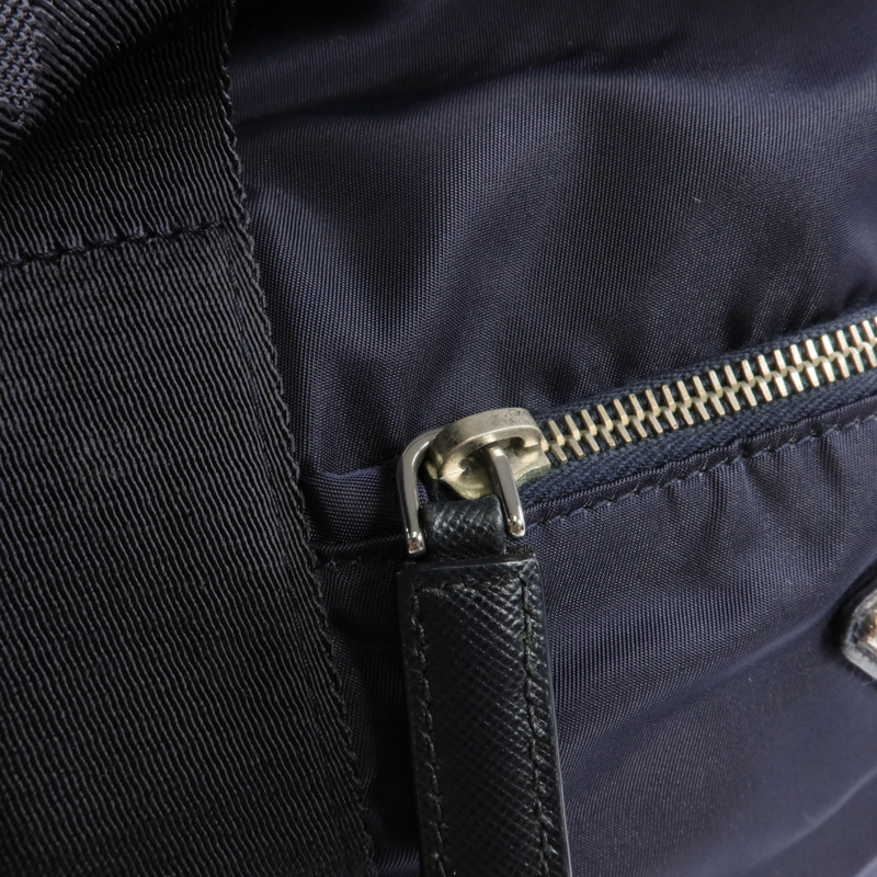 PRADA 尼龍Sholder Bag銀扣肩背袋-9