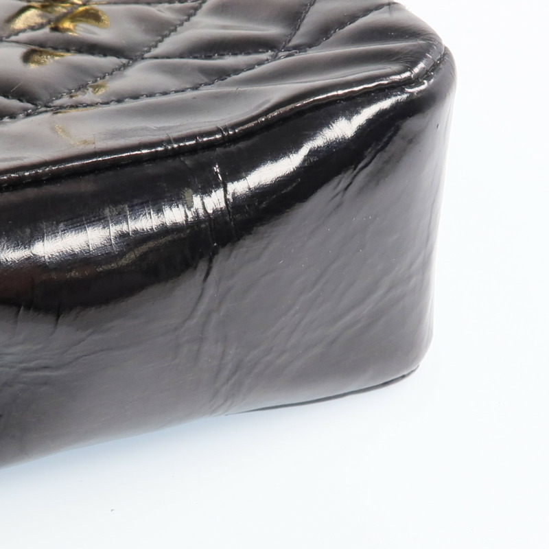 CHANEL 漆皮皮革Vintage Chain Sholder Bag金扣鏈帶肩背袋-20