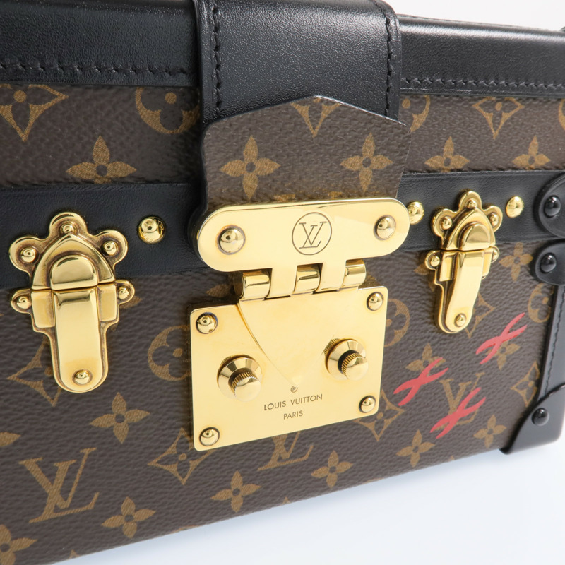 LOUIS VUITTON Monogram Petite Malle金扣肩背袋-12