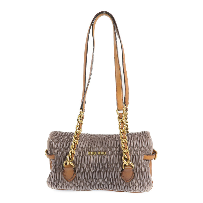 Miu Miu 羊皮皮革Sholder Bag 金扣肩背袋-2