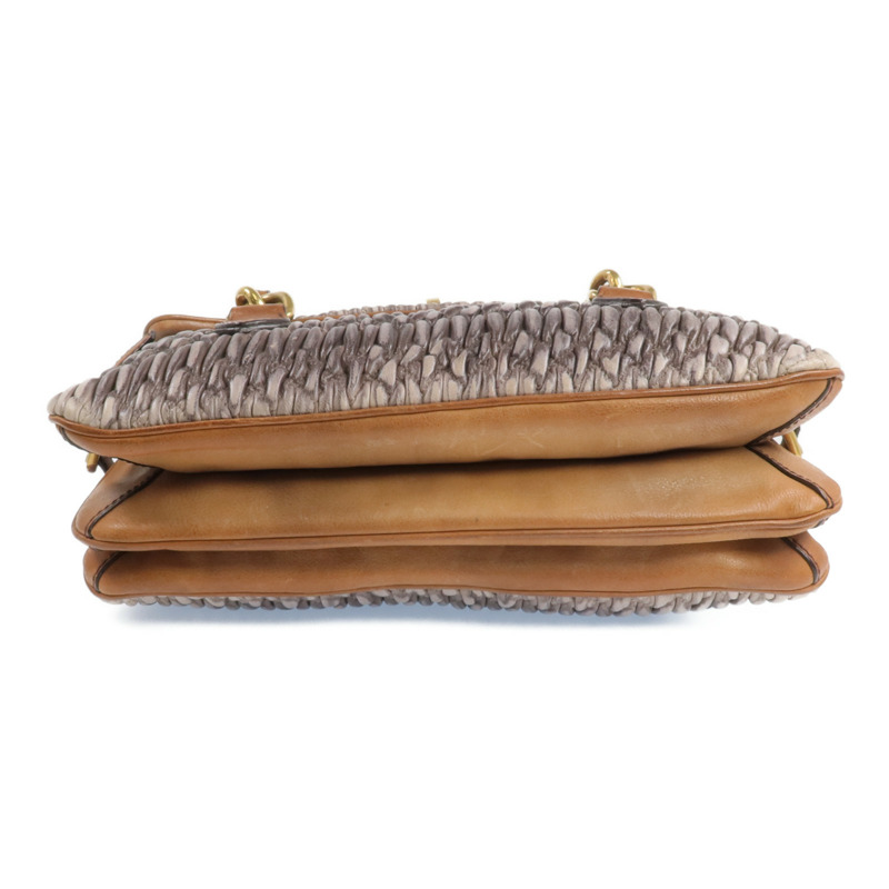 Miu Miu 羊皮皮革Sholder Bag 金扣肩背袋-3