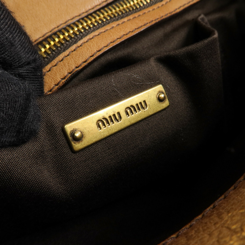 Miu Miu 羊皮皮革Sholder Bag 金扣肩背袋-5