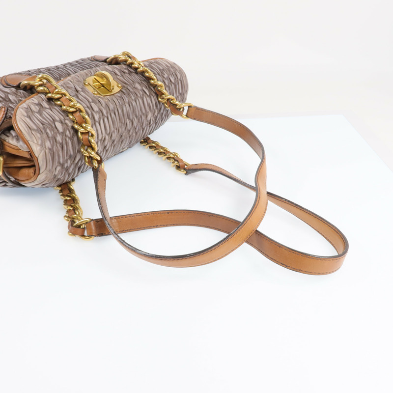Miu Miu 羊皮皮革Sholder Bag 金扣肩背袋-7