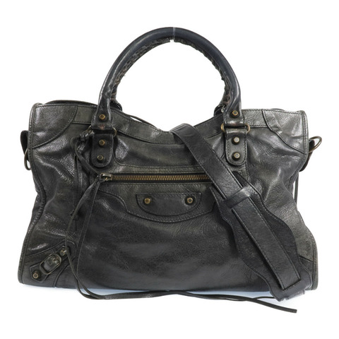 BALENCIAGA 羊皮皮革City金扣手挽肩背兩用袋