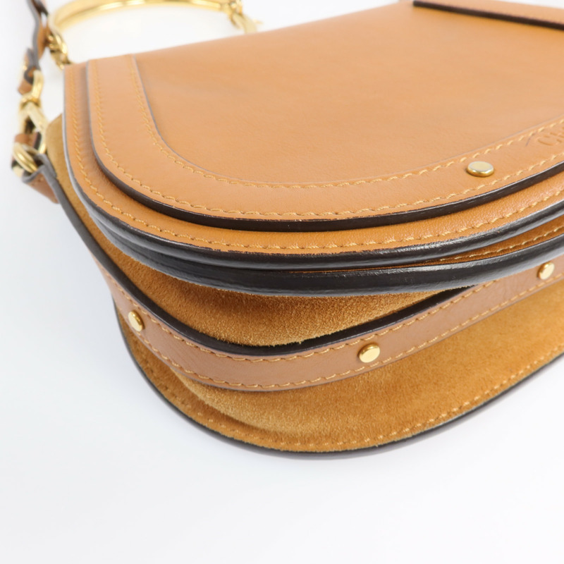 Chloe 牛皮皮革Nile Small金扣手挽肩背兩用袋-10