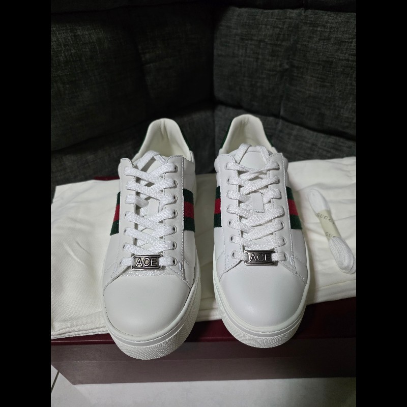 [全新]Gucci 經典紅綠織帶 厚底休閒鞋 35-1