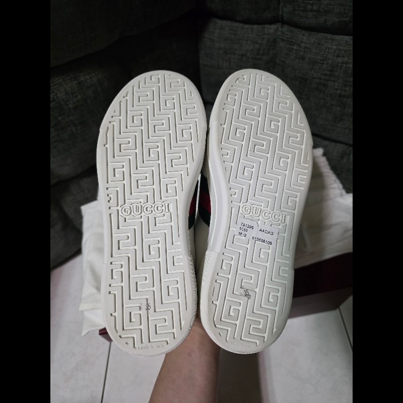 [全新]Gucci 經典紅綠織帶 厚底休閒鞋 35-5