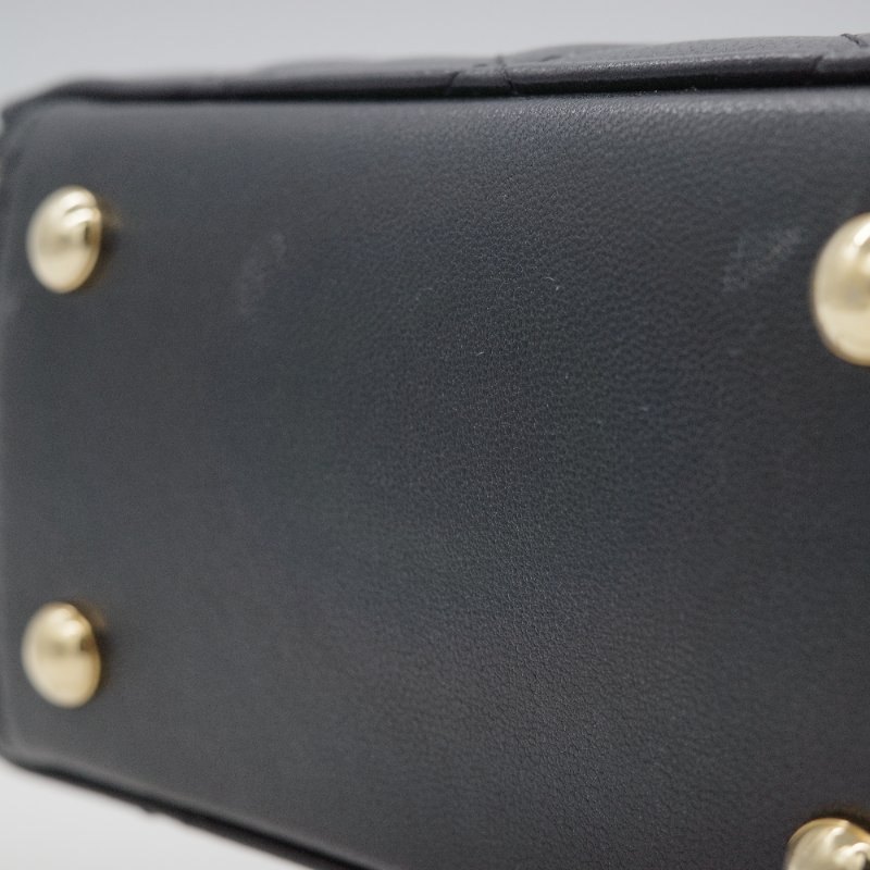 Chanel 香奈兒 23C 黑色 菱格紋羊皮 金色五金 手提包 鍊帶包 小廢包-7