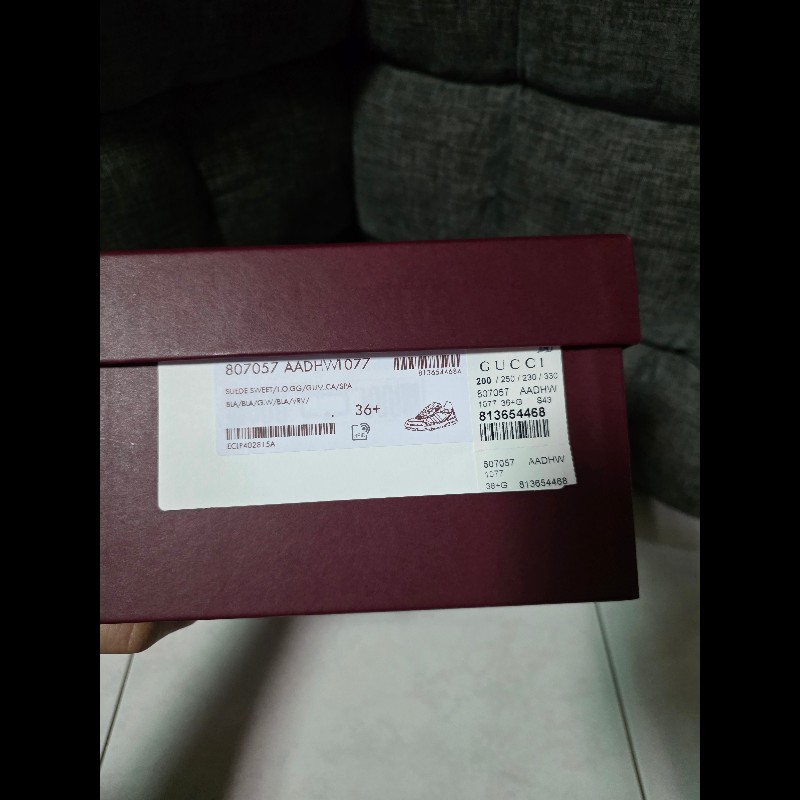 [全新]Gucci 新款 緹花logo 熊貓球鞋 36+-6