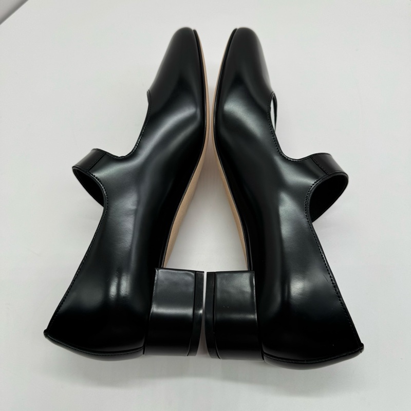 99閒置新未使用 Dior迪奧瑪麗珍鞋 黑色全牛皮 跟高3cm 尺碼:37碼半 無盒無塵袋-3