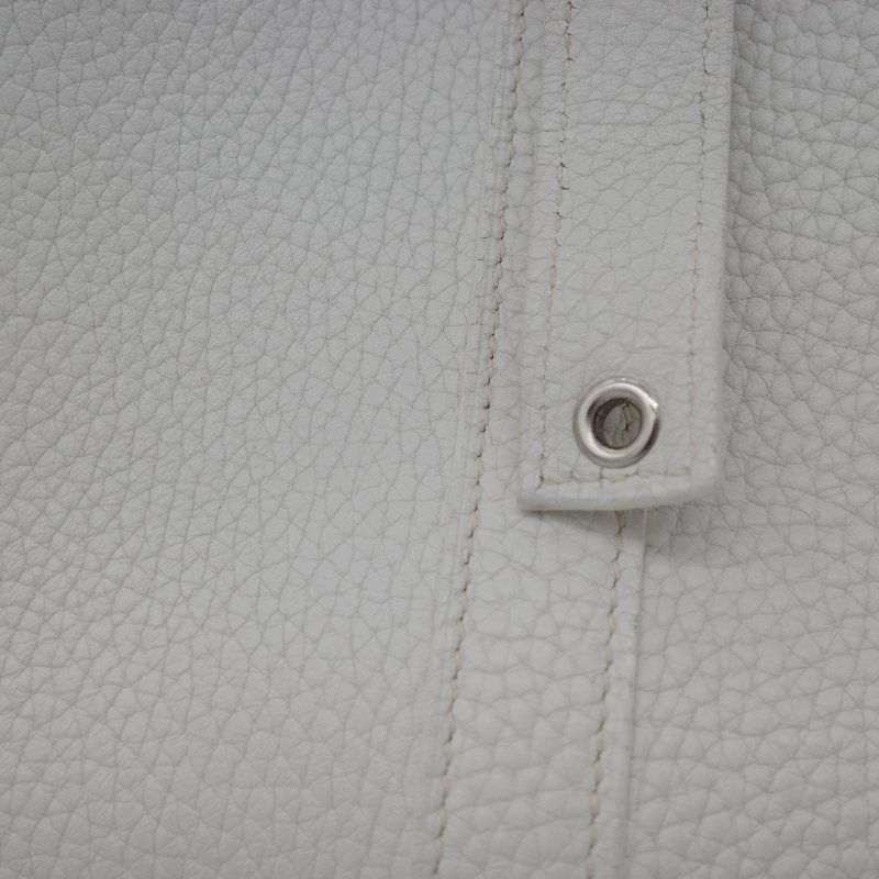 Hermès 愛馬仕 菜籃子26 Picotin Lock 白色 牛皮 銀色五金 手提包-6