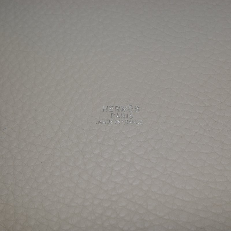 Hermès 愛馬仕 菜籃子26 Picotin Lock 白色 牛皮 銀色五金 手提包-10