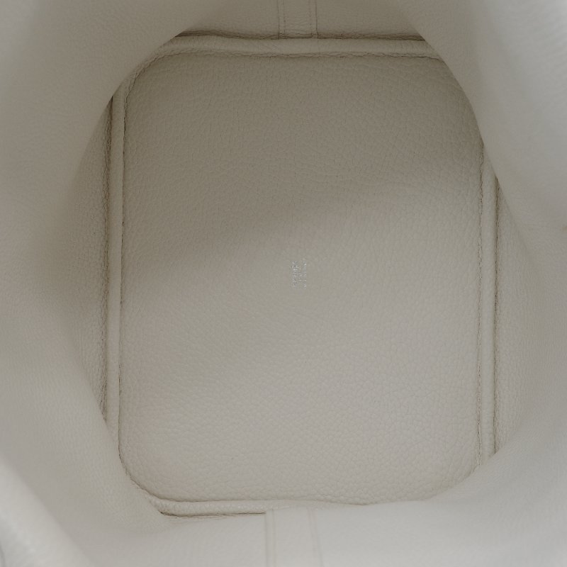 Hermès 愛馬仕 菜籃子26 Picotin Lock 白色 牛皮 銀色五金 手提包-14