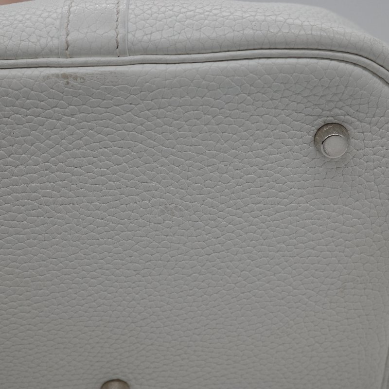 Hermès 愛馬仕 菜籃子26 Picotin Lock 白色 牛皮 銀色五金 手提包-18