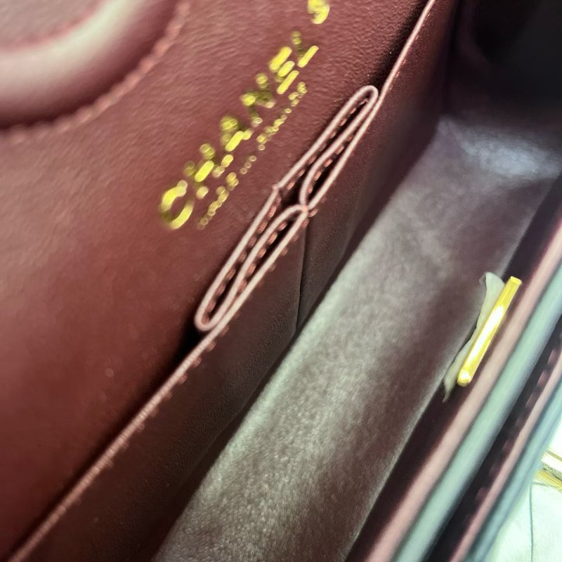 芯片款 香奈兒Chanel黑金CF小號羊皮鏈條包-9