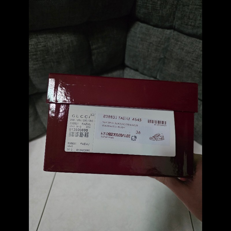 [全新]Gucci 新款 牛仔logo運動鞋 36-6