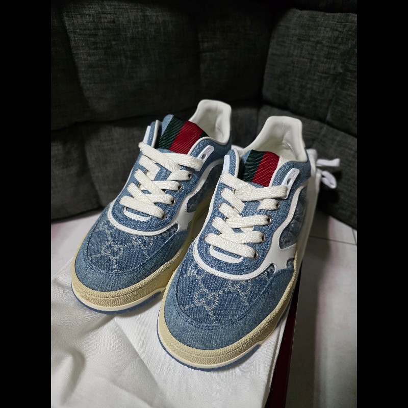 [全新]Gucci 新款 牛仔logo運動鞋 36+-1