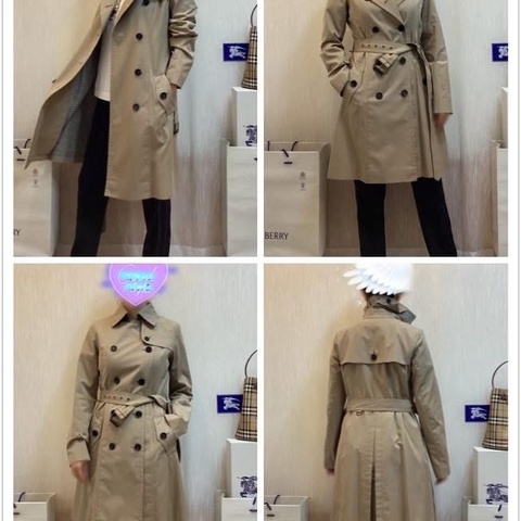 BURBERRY 日藍標蜜色兩件式風衣40